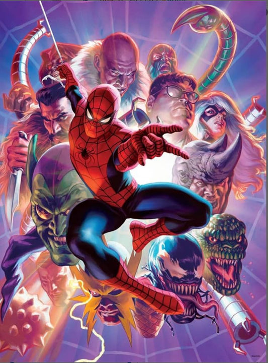 Superhero Saga Spider Man Villains Artwork Print Poster