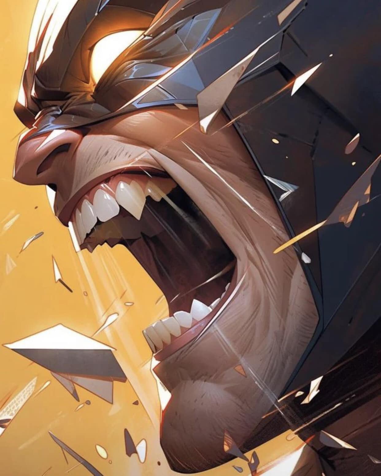 Superhero Scream Action Artwork Print Poster