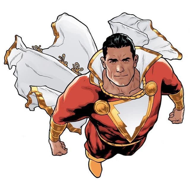 Superhero Shazam Flying Print Poster