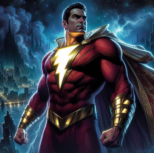 Superhero Shazam Portrait Print Poster