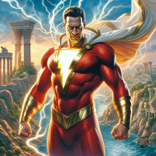 Superhero Shazam Thunderstorm Landscape Print Poster