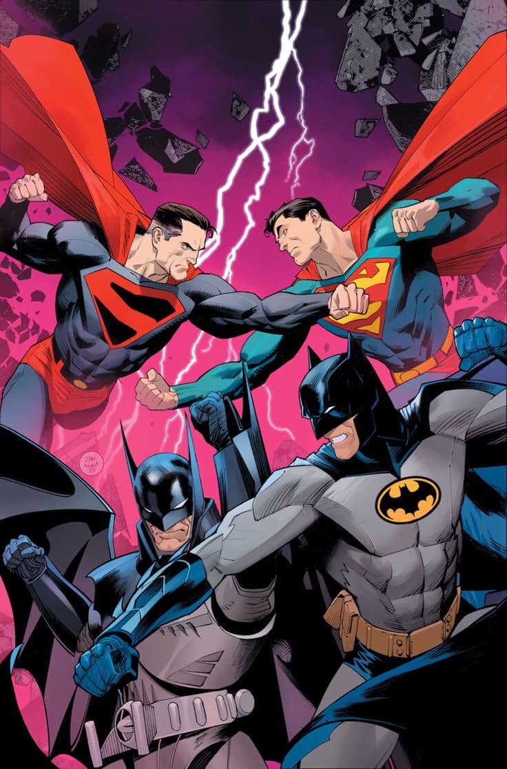 Superhero Showdown Batman Vs Superman Print Poster