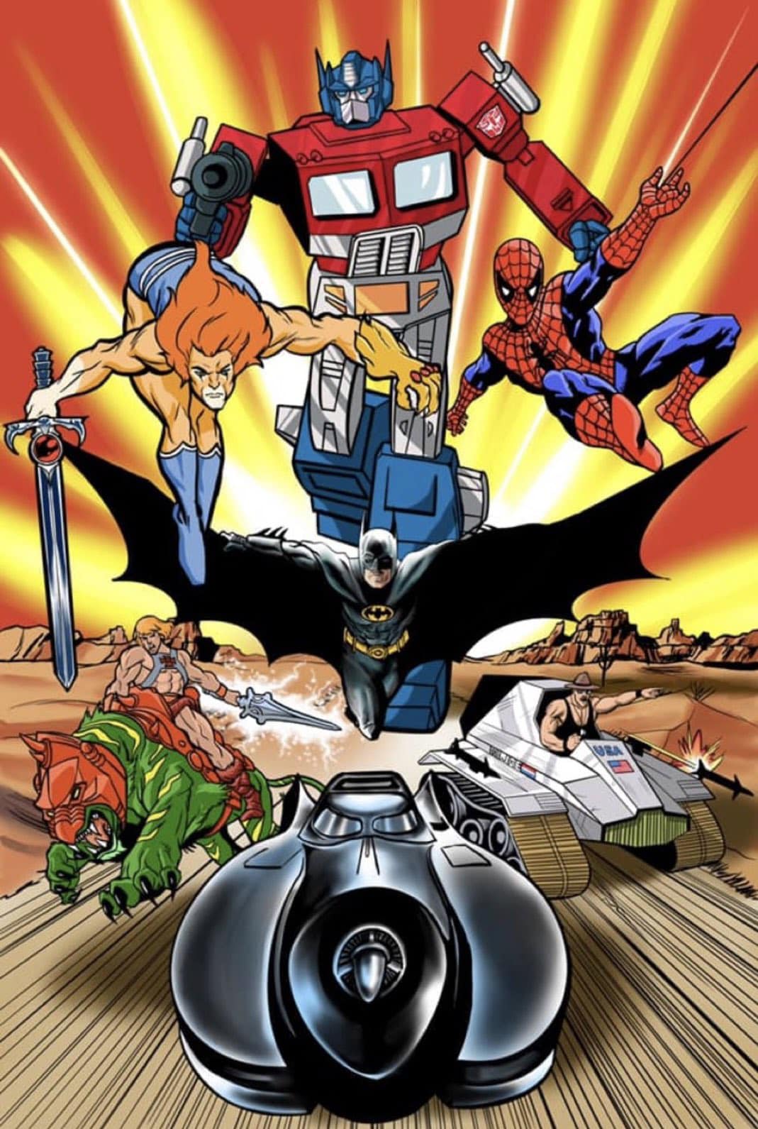 Superhero Showdown (2) Print Poster