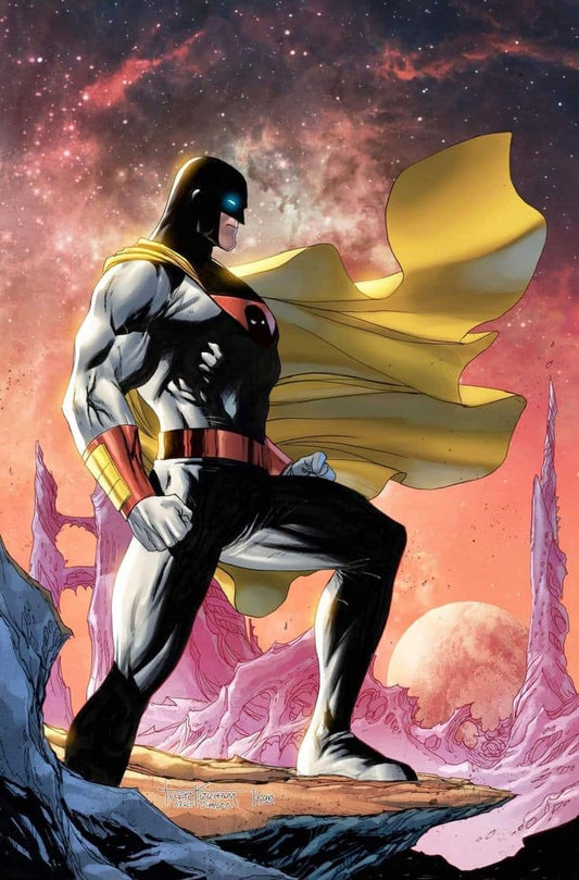Superhero Space Landscape Print Poster