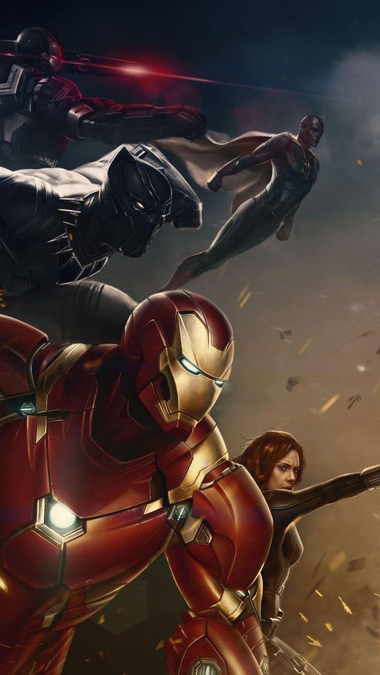 Superhero Team Action Print Poster