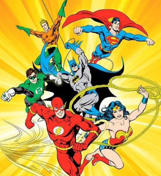 Superhero Team Action Pose Print Poster