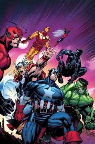 Superhero Team Action Scene Print Poster