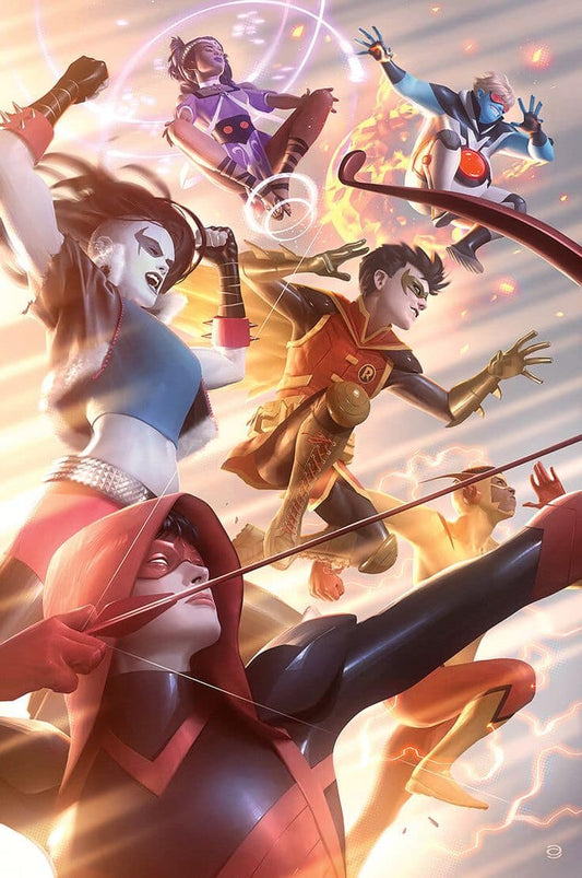 Superhero Team Action Scene (5) Print Poster