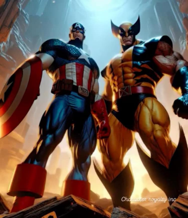 Superhero Team Action (6) Print Poster