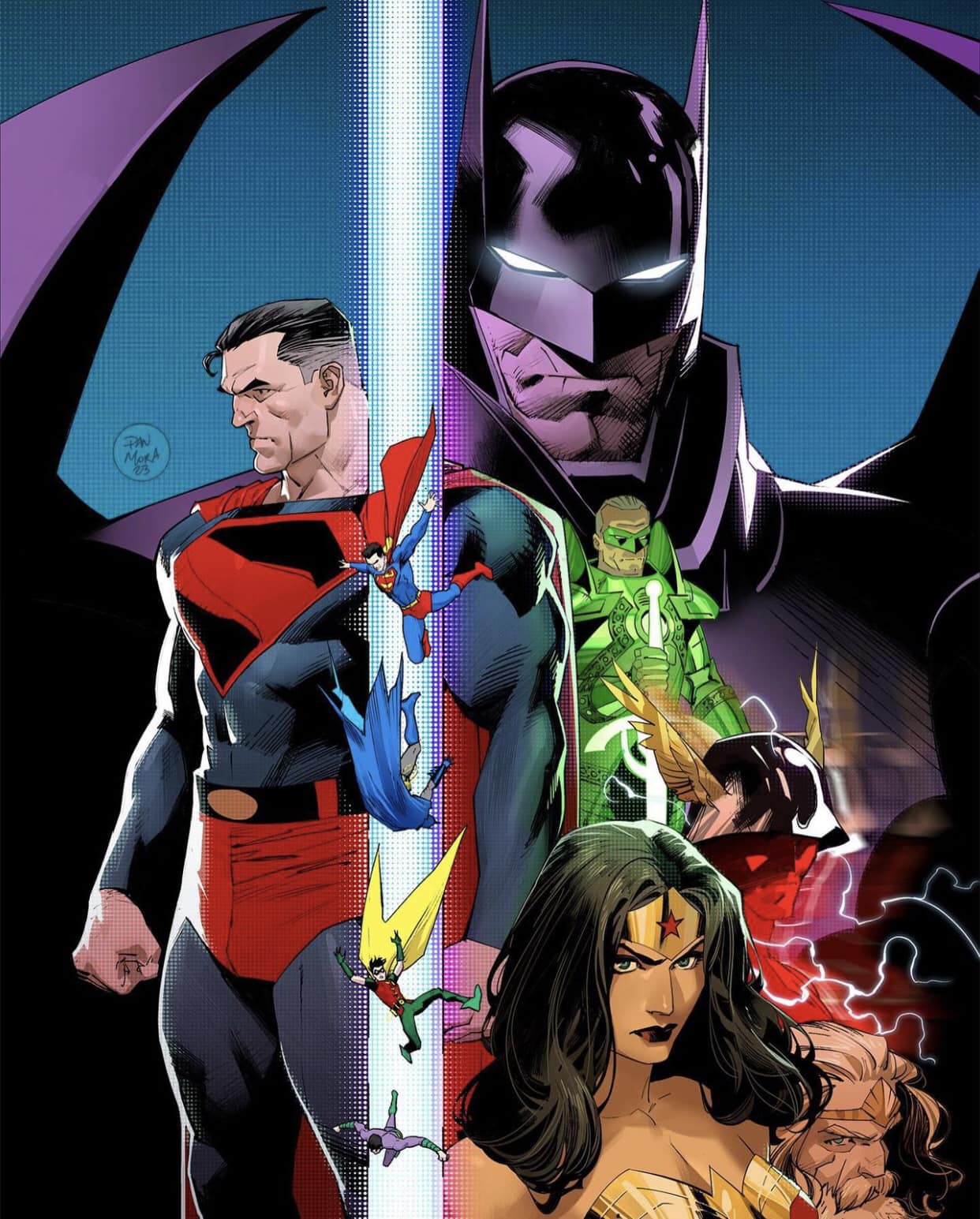 Superhero Team Artwork (5) Print Poster