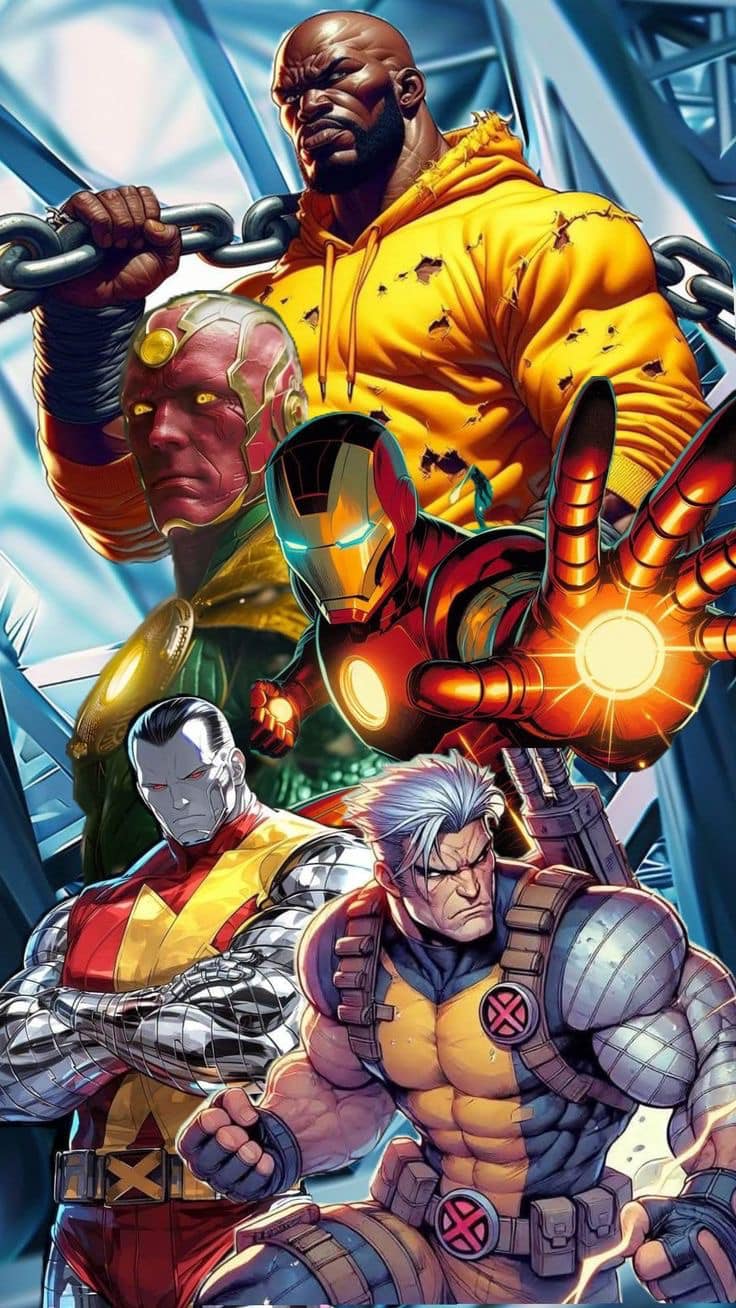 Superhero Team Artwork (9) Print Poster