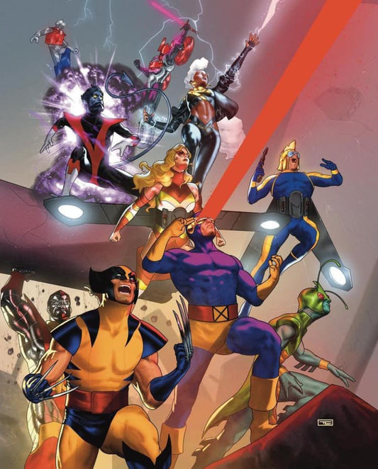 Superhero Team Battle Scene (2) Print Poster