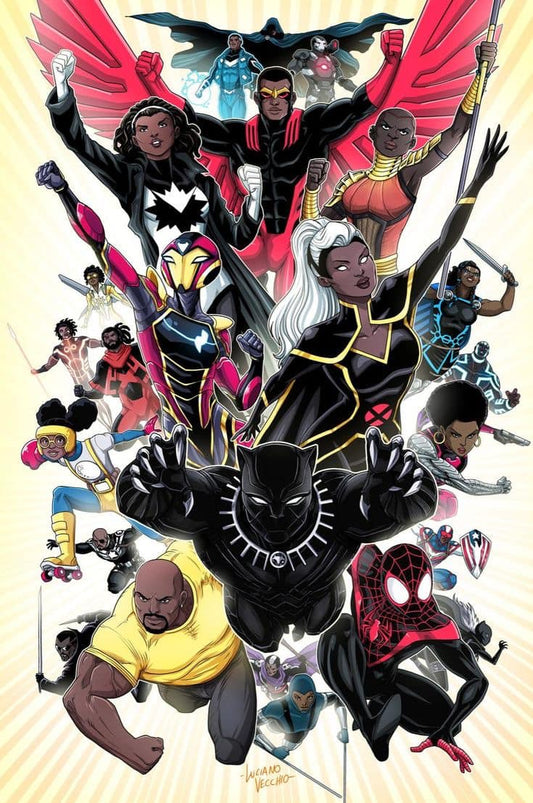 Superhero Team Collage (2) Print Poster