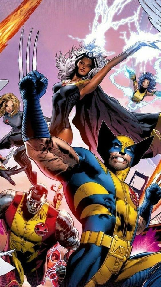 Superhero Team Comic Action Print Poster