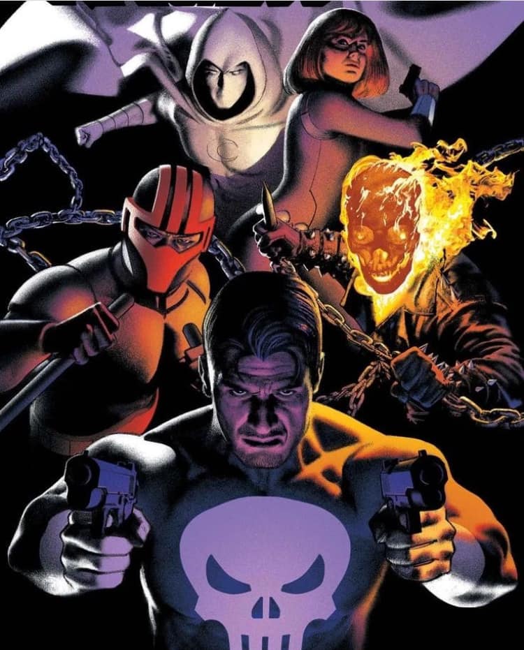 Superhero Team Comic Art (2) Print Poster
