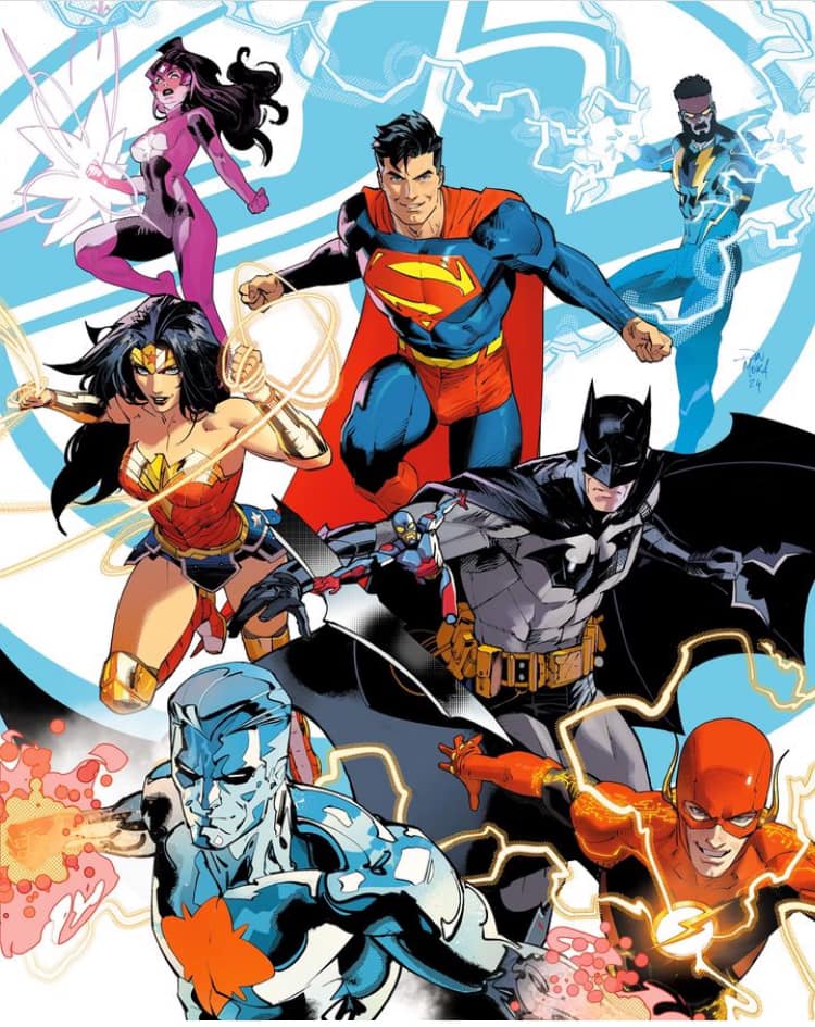 Superhero Team Illustration (2) Print Poster