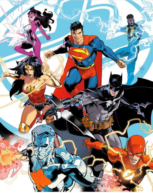 Superhero Team Illustration (2) Print Poster