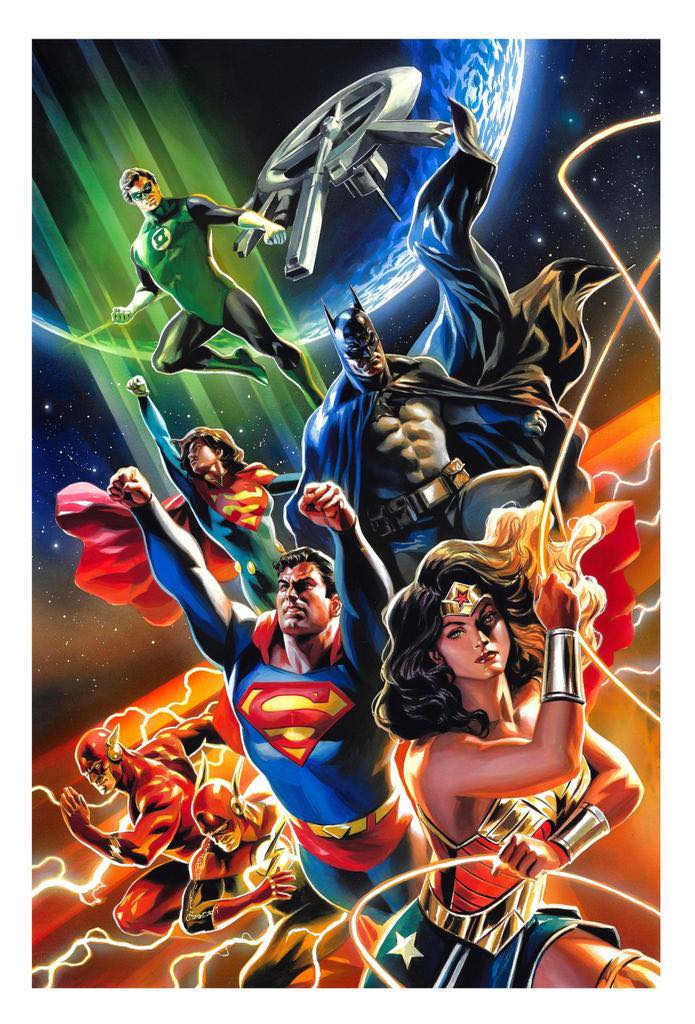 Superhero Team Illustration (5) Print Poster