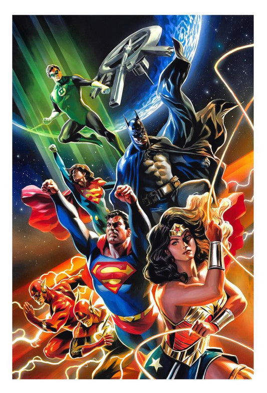 Superhero Team Illustration (5) Print Poster