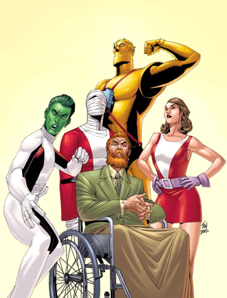 Superhero Team Portrait (4) Print Poster