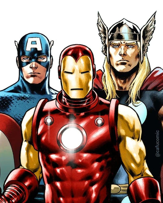 Superhero Team Portrait (9) Print Poster