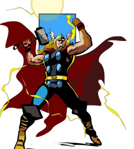 Superhero Thor Action Pose (2) Print Poster