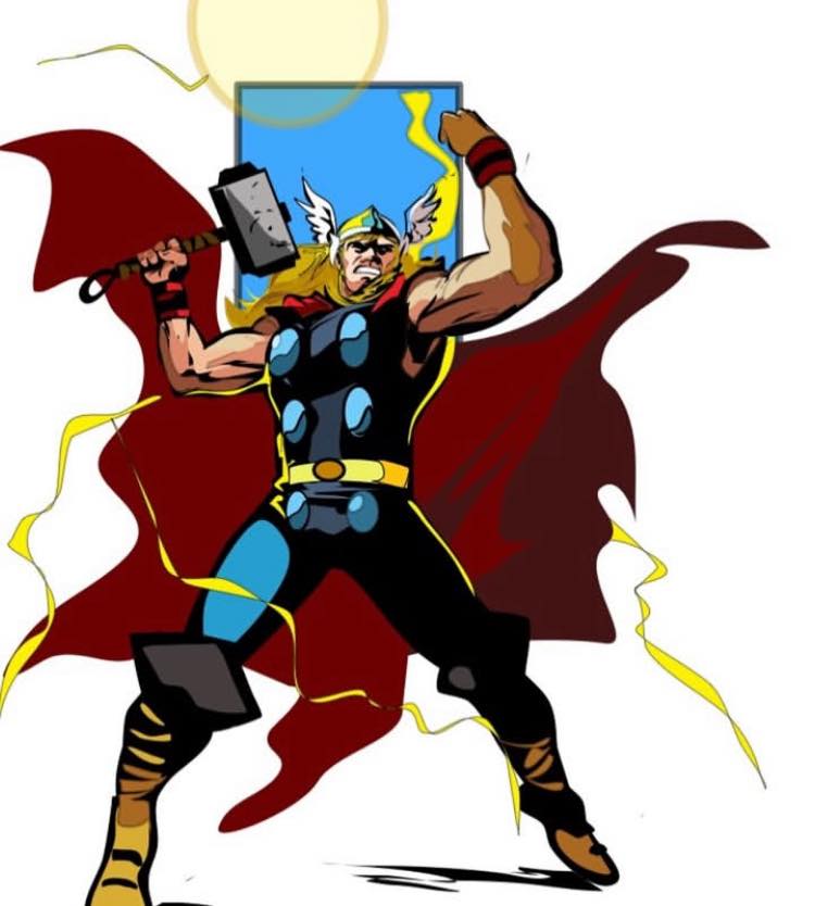 Superhero Thor Action Pose (2) Jigsaw Puzzle