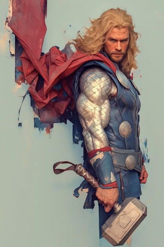 Superhero Thor Portrait Print Poster