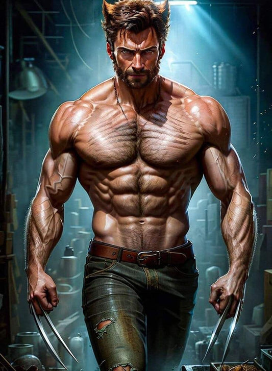 Superhero Wolverine Portrait Print Poster