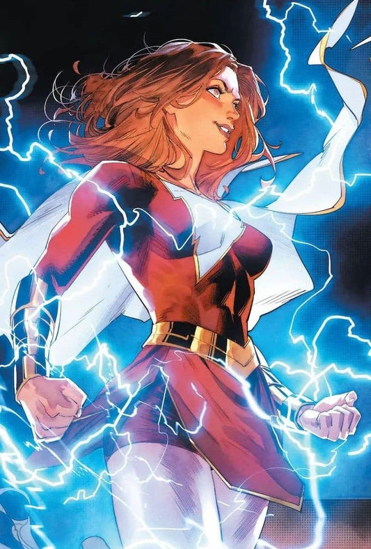 Superhero Woman Electric Powers Print Poster