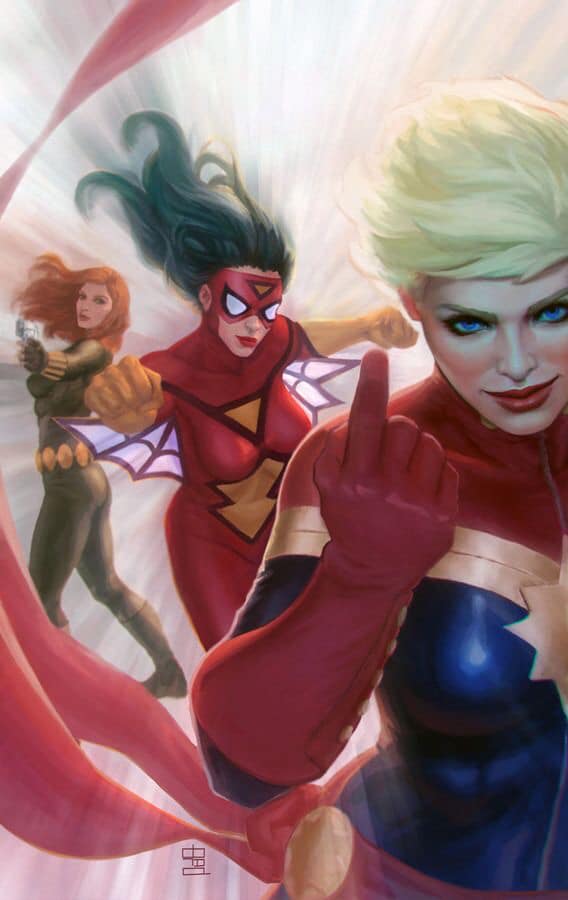 Superhero Women Action Image Print Poster