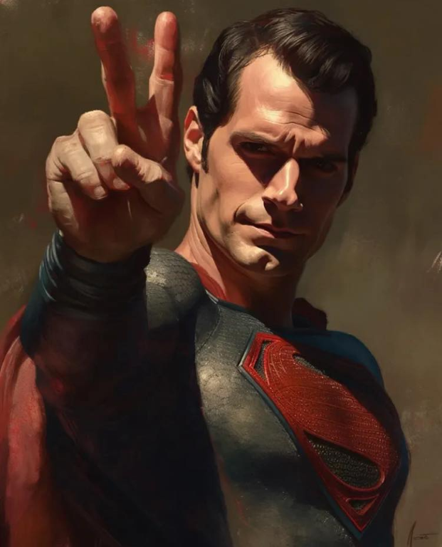 Superhero Peace Sign 5327 Print Poster