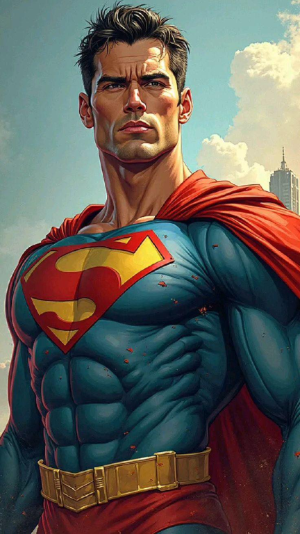Superhero With Symbol 8265 Print Poster