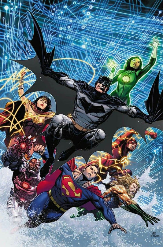 Superheroes Action Ensemble Comic Print Poster
