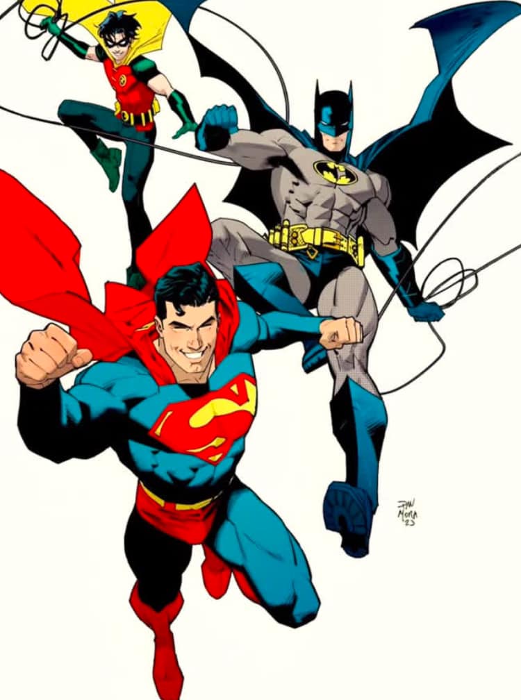 Superheroes Action Illustration (2) Print Poster