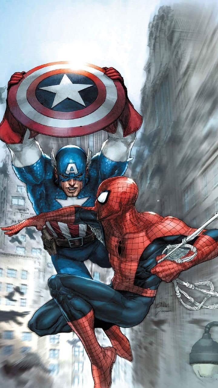 Superheroes Action Scene (3) Print Poster