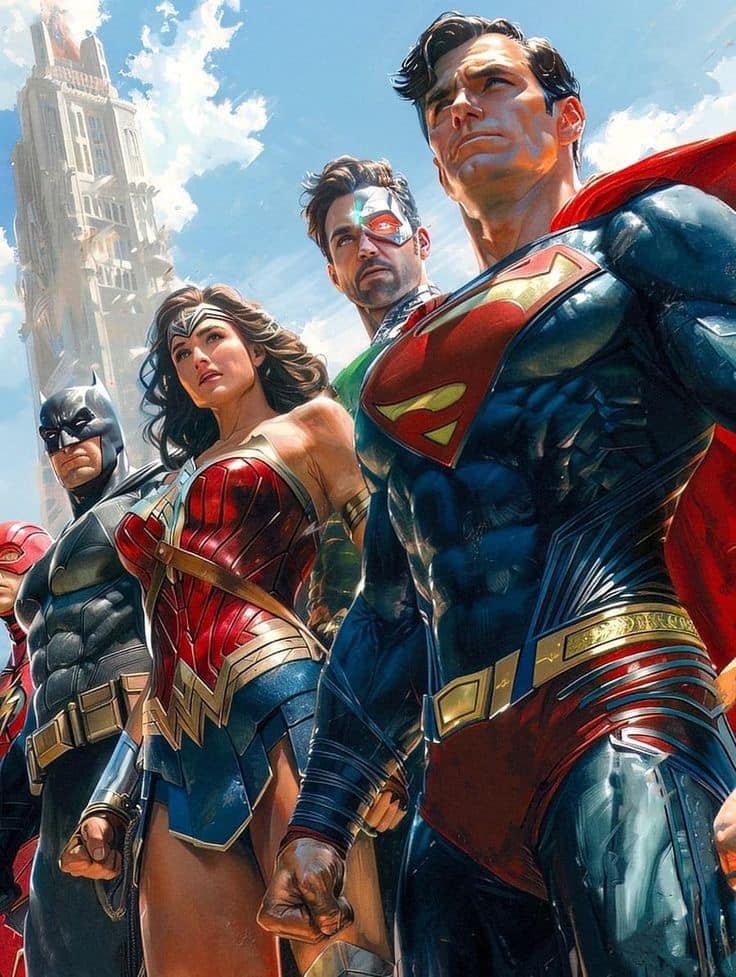 Superheroes Assemble Print Poster