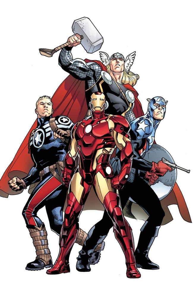 Superheroes Avengers Team Print Poster