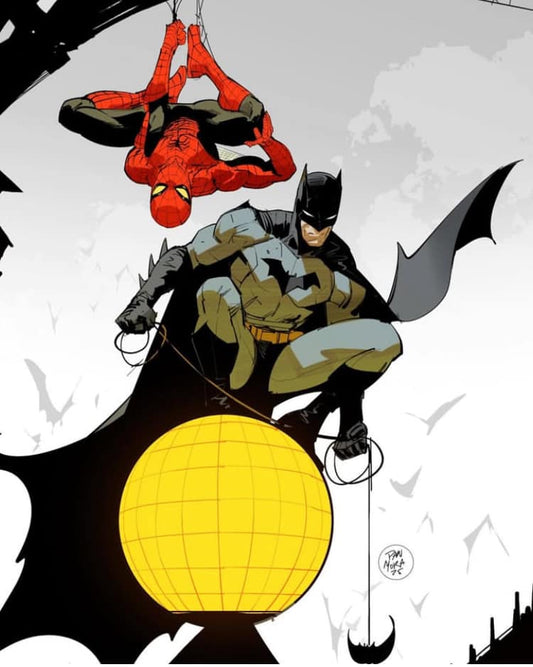 Superheroes Batman Spiderman Hanging Print Poster