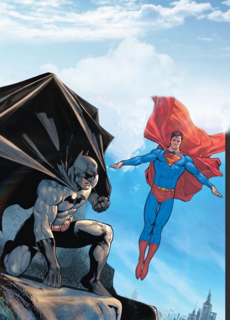 Superheroes Batman Superman Comic Art (3) Print Poster