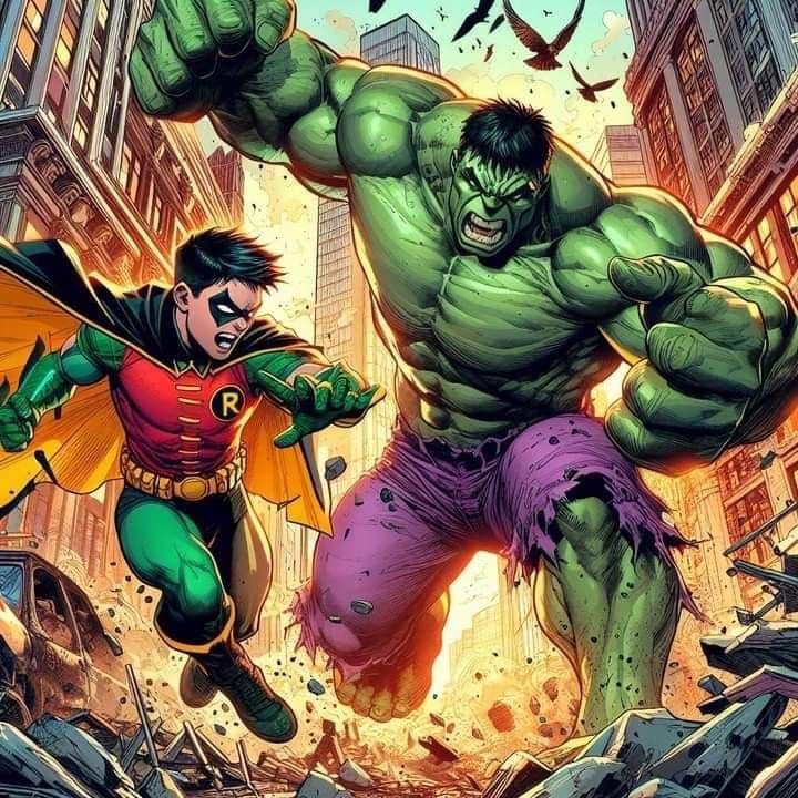 Superheroes Battle Cityscape (2) Jigsaw Puzzle