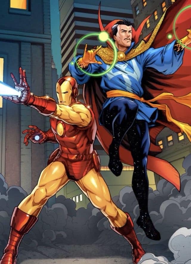 Superheroes Battle Ironman Doctorstrange Print Poster