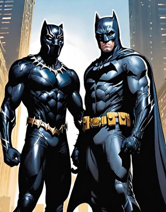 Superheroes Black Panther Batman Print Poster