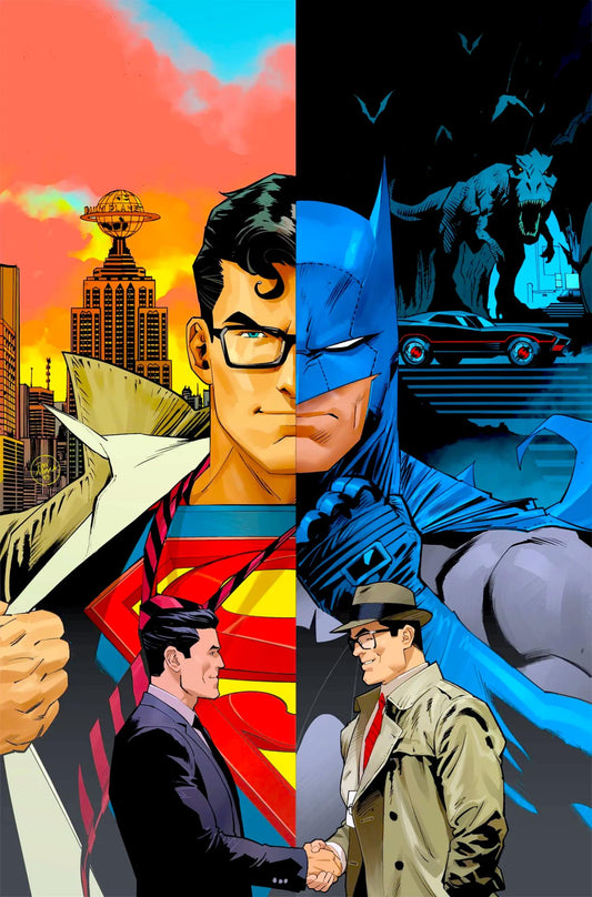 Superheroes Clark Bruce Meeting Print Poster