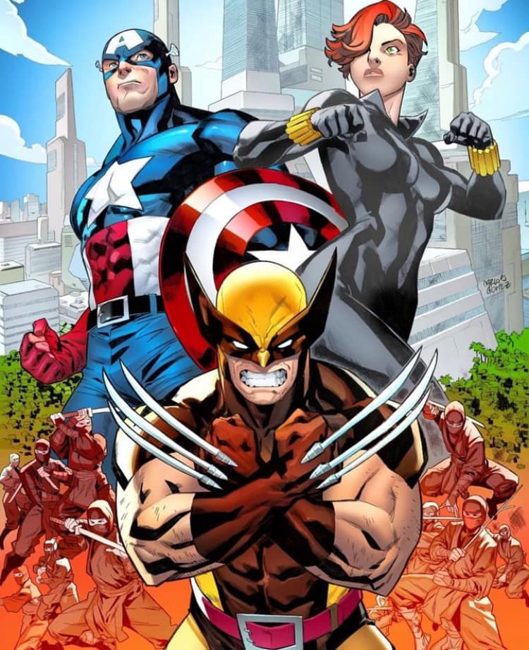 Superheroes Comic Team Action Print Poster