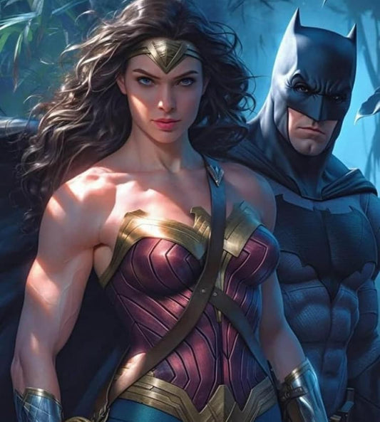 Superheroes Dc Comics Wonder Woman Batman Print Poster