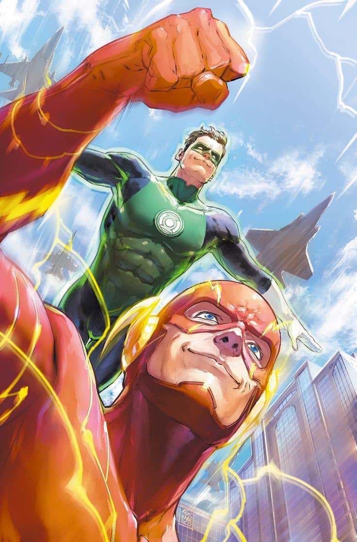 Superheroes Flash Greenlantern Action Print Poster