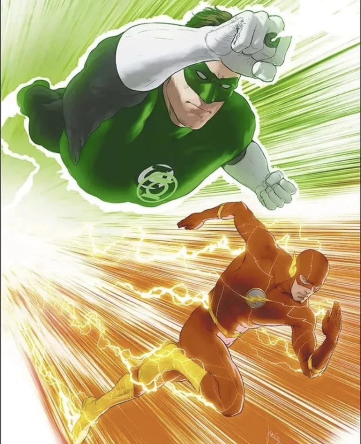 Superheroes Flight Flash Greenlantern Print Poster