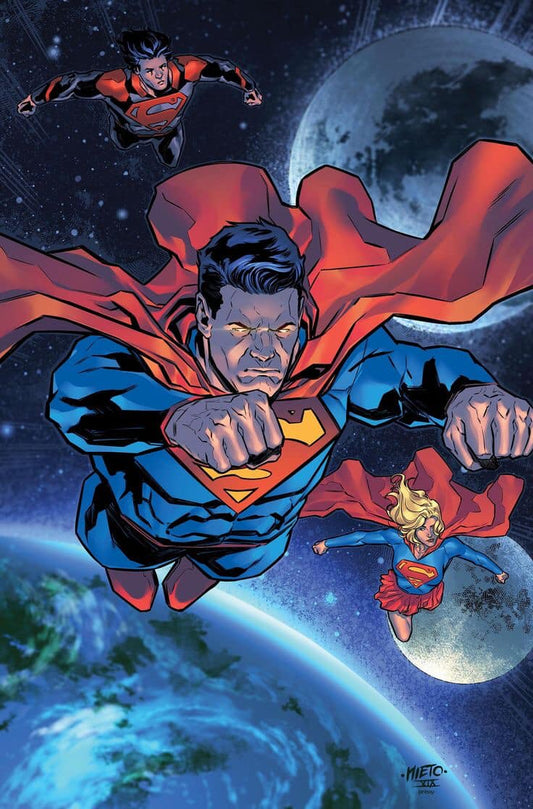 Superheroes Flying Space Print Poster