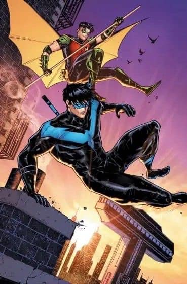 Superheroes Nightwing Robin Action Urban Print Poster